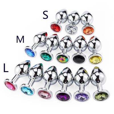 China Easily Warm And Cool Butt Reliable Adult Back Plug Massage Toys Design Jewelry Metal Stainless Steel Anal Plug for sale