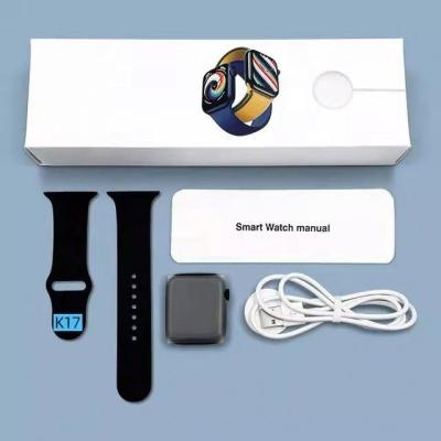 China Touch Screen Customize Smart Watch K17 Series 7 Heart Rate Tracker Waterproof Wristband With Logo Wireless Charging S7 Reloj Sports Smartwatch for sale