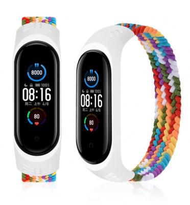 China New Quick Band Armor Realease Replcement Rainbow Elastic Strap For MI Band 6 Nylon Strap For Xiaomi MI Band 6 Sport Wristband For MI Band 6 Watch Band Xiaomi MI 5 for sale