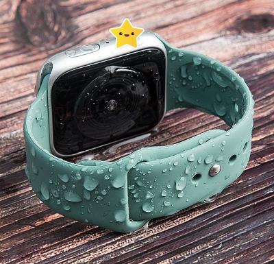 China Fashion Silicone Replacement Watch Strap Strap Rubber Band Series 7 Se 6 5 4 3 For Apple Watch Band for sale