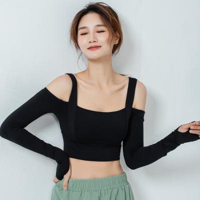 China Breathable Custom Women Sport Long Sleeve Crop Top Bra for sale