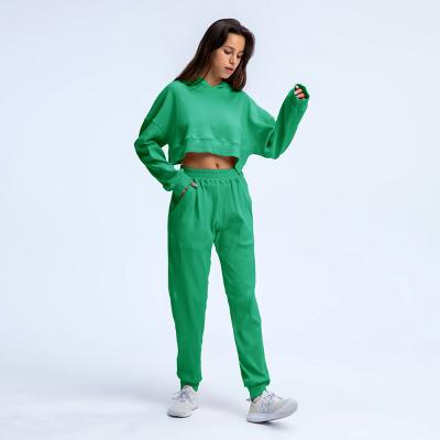 China Wholesale Breathable Green Fitness Jogger 2pc Scrubs High Quality Womens Joggers Sets Workout Apparel for sale