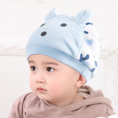 China Combed Cotton Windproof Beanie Baby Hats Unisex Newborn Winter Wholesale Striped for sale