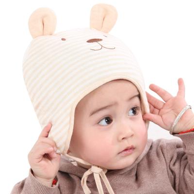 China Barred 2021 Newborn Baby Boy Girl Unisex Infant Protective Earflaps Hats for sale