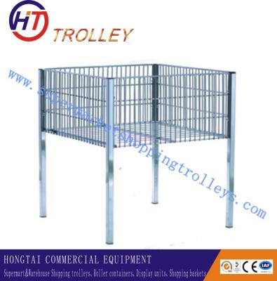 China Promotion Wire Cage Sample Display Racks With Legs For Shopping Center for sale