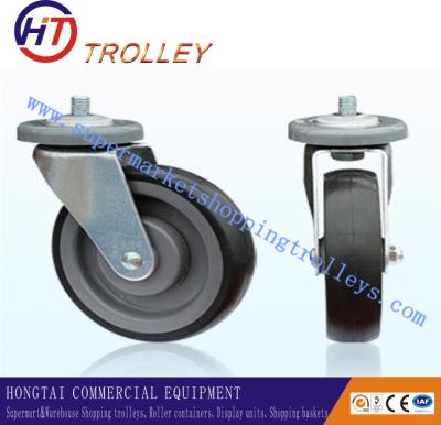 China Normal 5 inch TPR Shopping Trolley Spare Parts Ground Castor for Logistics for sale