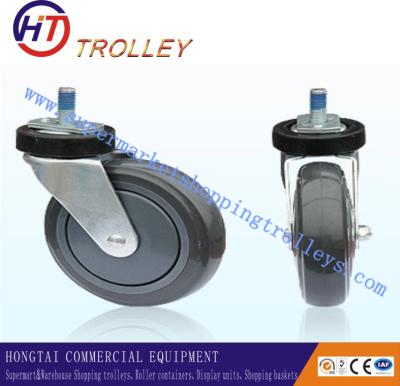 China Ground Universal PU Castor For Shopping Trolley Spare Parts 5