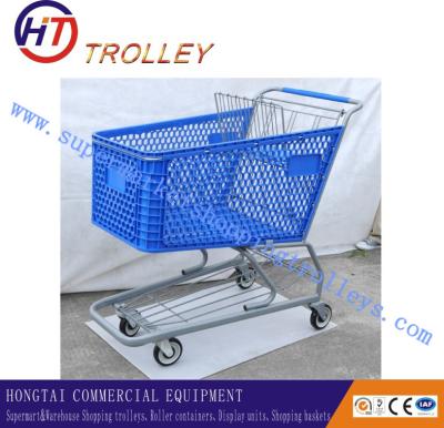 China Plastic Wheeled Shopping Carts for sale