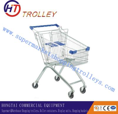 China Zinc Plated Convenient Retail Metal Shopping Cart For Kids 80L European Style for sale