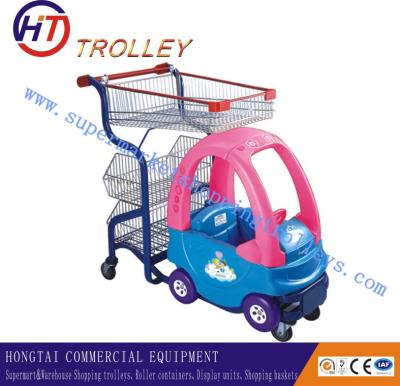 China Supermarket Kids Metal Shopping Trolley , Children Grocery Shopping Carts for sale