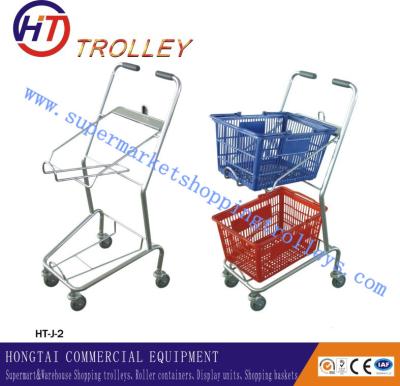 China 50L Customized Personal Retail Shopping Trolley , Zinc + Powder Coating for sale