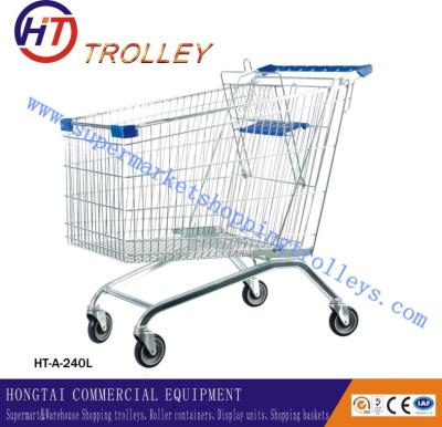 China Large 240L Supermarket Shopping Cart Unfolding For Airport  / Showroom for sale