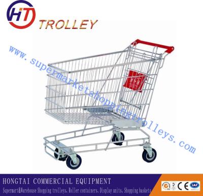 China 210L Austrlia Style Basket Shopping Trolley With Four Wheels For Mall for sale