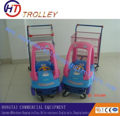 China Retail Plastic Shopping Trolley For Keeping Baby , Kid / Children Shopping Cart for sale