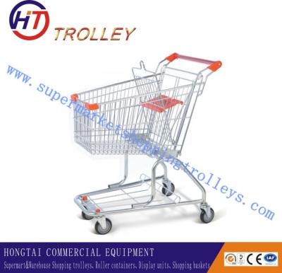 China Airport  Zinc Coated supermarket Shopping Cart Steel Material Unfolded Type for sale