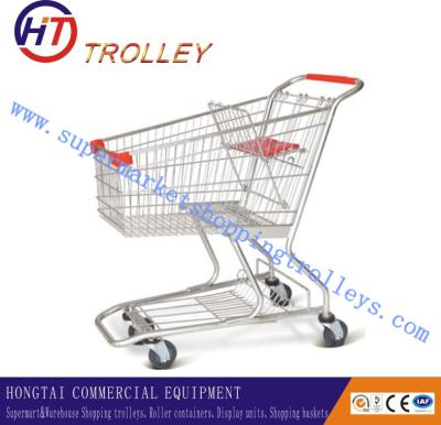 China 60 Litre Steel Wire Supermarket Shopping Cart Unfolding With Chair for sale