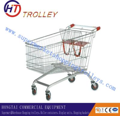 China Durable Chrome Plated Basket Shopping Cart For Showroom / Exhibition for sale