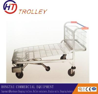 China Heavy Duty Folding Transportation Warehouse Hand Trolley with Five Wheels for sale