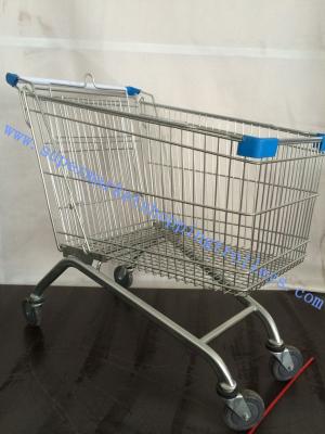 China European Style Shopping Trolley On Wheels , Supermarket Shopping Cart Trolley for sale