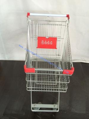 China Chrome Surface Hand Push Grocery Shopping Trolley Cart Kitty Style on Wheels for sale