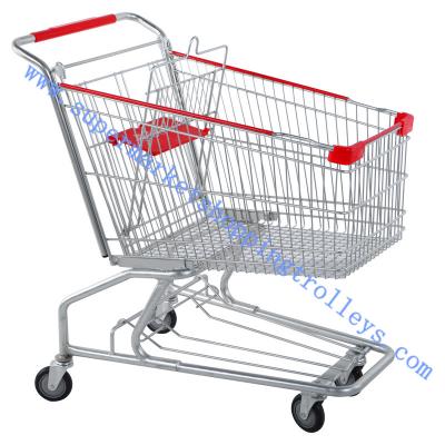 China American  Shopping Cart 150L Steel Wire ,Baby Seat And Wheels for sale