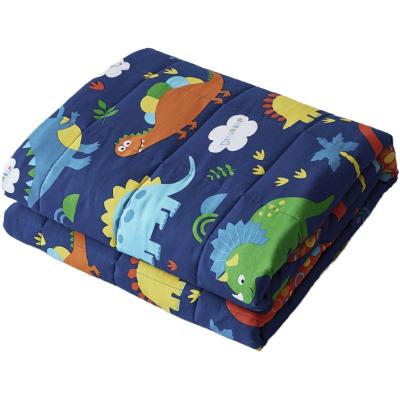 China Weighted Cotton Printed Gravity Blanket Custom Printed Cotton Kids Weighted Blanket Gravity Printed Blanket for sale