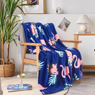 China PORTABLE Soft Warm Custom Printed Fleece Blanket Lightweight Flannel Blanket Office Lunch Break Printed Warm Blanket for sale