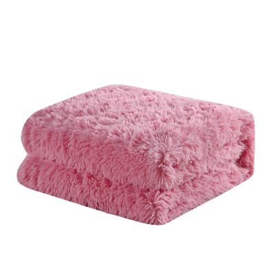 China PORTABLE Super Comfortable Luxury Soft Plush Plush Faux Fur Throw Blanket Coral Fleece Fleece Sofa Blanket for sale