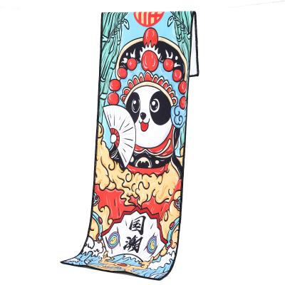 China Water Absorption Custom Printed Microfiber Sports Towel Microfiber Printing Cooling Towel Printed Cold Towel for sale