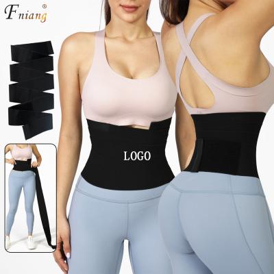 China Good Breathable Waist Trainer With Logo Plus Size Elastic Shapers Breathable Tummy Control Slim Belts For Fat Burning for sale