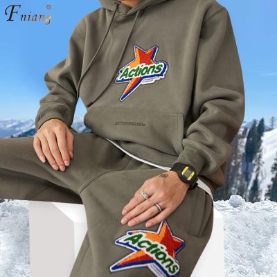 China New Custom Fashion Hooded Mens Sportswear Soft Breathable Sweat Wicking Hoodies Tracksuits Pants Street Wear Outdoor 2pcs Jogger Suit for sale