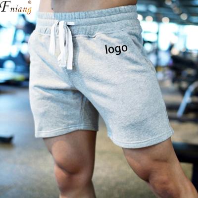 China Hot Selling Soft Polyester Mens Cotton Plain Sports Breathable Shorts With Pockets Plus Size Fitness Athletic Training Jogging Wear for sale