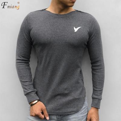 China Hot Selling Soft Plus Size Men's Breathable Hoodies O-Neck Sweat Wicking Training Gym Fitness Outdoor Sports Jogging T-Shirts for sale