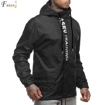 China Custom Made Men's Casual Zipper Jackets Breathable With Side Pockets And Adjustable Edge Plus Size Polyester Spandex Hooded Sleeve Top Along for sale