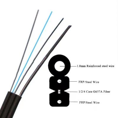 China Buried FIBER TO DROP FTTH CABLES WIRRS FACTORY OPTICAL FIBER CABLE 1KM PRICE for sale