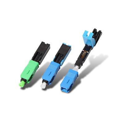 China Ftth APC Sigle-mode FTTH FIBER Hot Melt Connection SC ftth Fiber Optic Fast Connector for sale