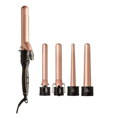 China Auto Interrupt Digital Display 5 Barrels Hair Product Hair Curling Styling Appliances Salon Variable Head Curler With Clip Hair Curler Set for sale