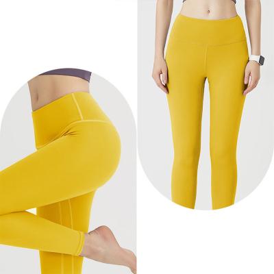 China HQSLP Sports Breathable Hot Selling Practical Autumn Seamless High Elastic Seamless Women High Waist Yoga Pants Wholesale Hip Lift Up Fitness Gaiters Because for sale