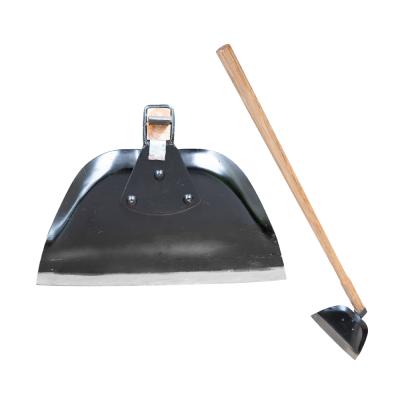 China High Quality Forged Carbon Stainless Steel Garden Rake Factory Price Manual Cultivating Long Handed Garden Wooden Handle Farm Hoe for sale