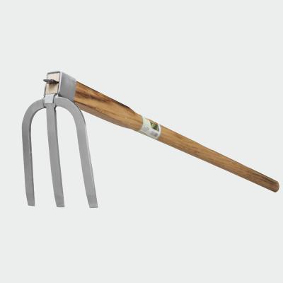 China AGRICULTURE GARDEN DIGGING Good Selling Garden Tool Hand Held Wooden Handle Cultivating High Quality Digging Long Hoe Three Hand Wooden Hand Shed for sale