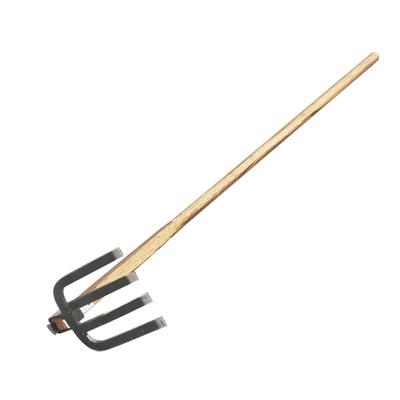 China AGRICULTURE GARDEN DIGGING factory sells stainless steel three prong wooden hoe handle hoe and weeding hoe in stock for sale