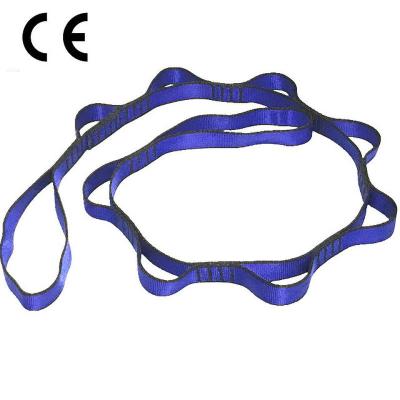 China Chrysanthemum High Quality Wear-resistant Aerial Flat Rope Belt Stretch Yoga Anti Climbing Yoga Gravity Tension Belt for sale