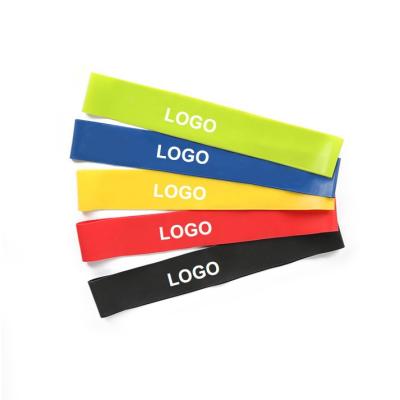 China Fitness Exercise Factory OEM Band Customized 600*50*7mm Flat Color Elastic Band Training Bands for sale