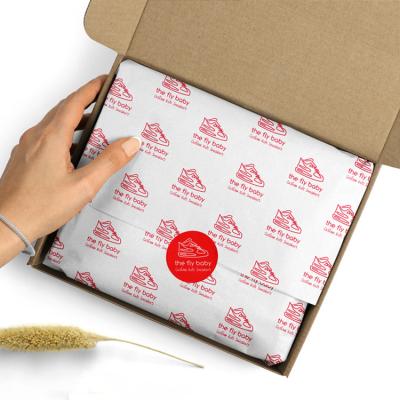 China Wholesale Custom Brand Waterproof Tissue Paper Printed Wrapping Tissue Paper For Garment Wrapping for sale