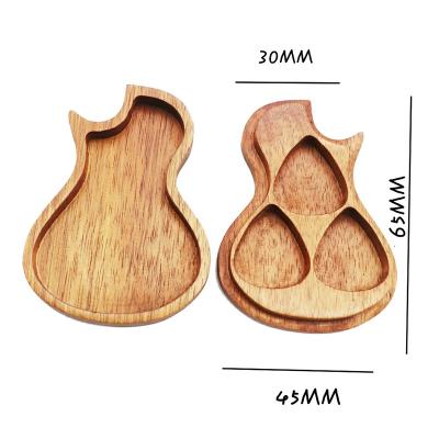 China GUITAR Promotion Guitar Pick Box Holder Collector Unfinished Wooden Boxes With Wood Production Picks for sale