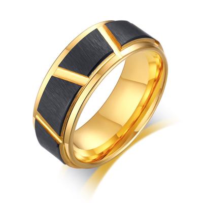 China FASHIONABLE Wholesale Men's Tungsten Steel Ring Simple Ring Men's Trendy Personality Index Ring Couples Hip Hop Student Tail Customized LOGO for sale