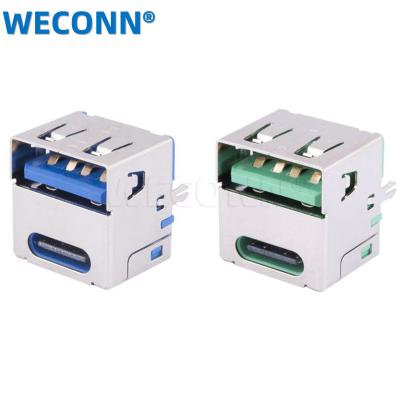 China PCB Factory Supply 18Pin SMD DIP USB 3.1 Type C +USB 2 In 1 Header 3.1 Female Charging Port Connector Accepting 3.0 2.0 Jacks for sale