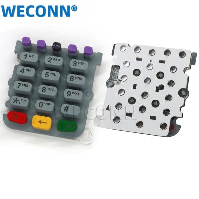 China Water-proof.durable.Eco-friendly High Quality Silicone Terminal Keypad Rubber POS Verifone Vx520 Keyboard for sale