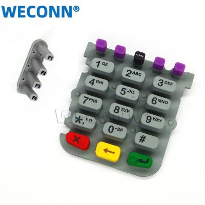 China Water-proof.durable.Eco-friendly factory supplier Verifone Vx520 POS silicone terminal keypad rubber keyboard with board without board for sale