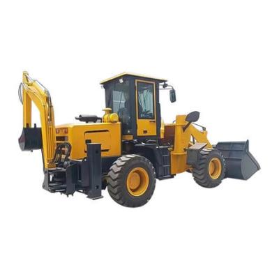 China Chinese High Quality Earthmoving Front Digger and Bucket Mini Backhoe Loader Small Load Excavator Loader for sale